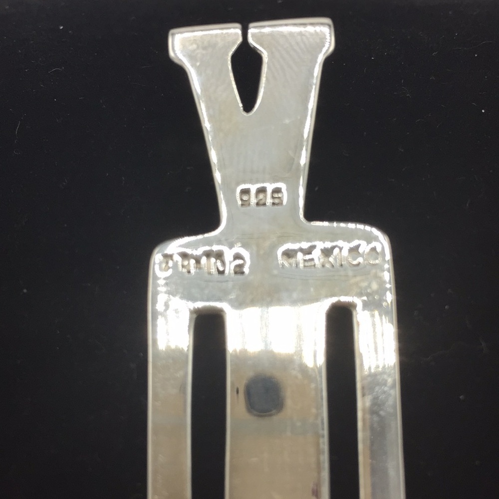 Sterling Silver Bookmaker With Initial “V” - image 3